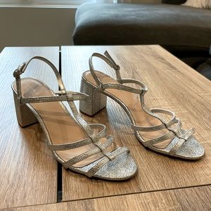 Loeffler Randall Elena Sandal in Silver Size 9.5